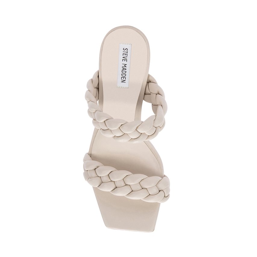 White Steve Madden Paxton Women's Heels Sandals | PH 294016BN